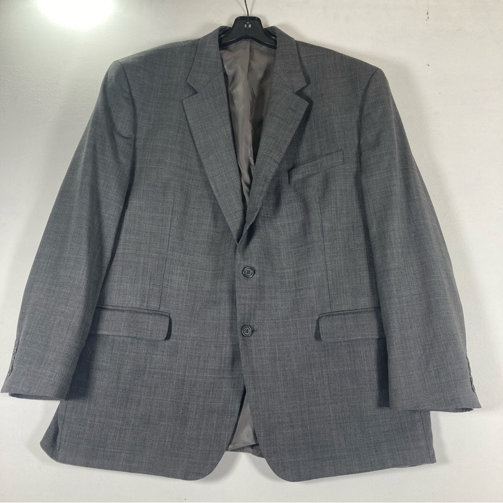 Lauren Ralph Lauren 48R  Pure  Laine Vierge Wool Blazer Jacket Coat Gray 69456
